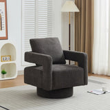 29.13" W Square Swivel Accent Chair, Modern Rotating Arm Chair with Open Back,360 Degree Rotation, W1852P211992