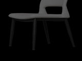 Modern minimalist grey PU leather Dining Chairs Set of 2, comfortable backrest design, metal leg W1727P251123