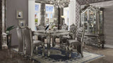 Silver and Antique Platinum Tufted Counter Height Chair B062P209293