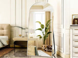 64"x21" Arched Full Length Mirror Freestading Full Body Floor Mirror, Silver 24747496