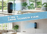 US Standard RTW-CR Tower Fan, 110V, 25W, 16 Inch Mini Column Tower Fan, Touch Control with Remote, 86293829