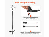 4-in-1 Fireplace Tool Set with Poker, Ash Shovel, Brush, Stand, Wrought Iron & Carbon 05520290