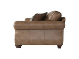 Leinster Faux Leather Sofa with Antique Bronze Nailheads T2574P196931