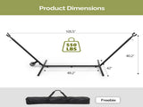9ft Steel Hammock with Built-in Wheel, Portable Hammock for Outside, Heavy-Duty Hammock 35613179