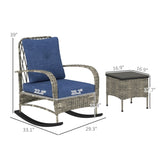 Rattan Chaise Lounge ChairWicker Patio Furniture Set 08928010