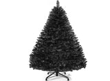 6ft Pre-Lit Artificial Christmas Tree,Hinged Black Halloween Christmas Tree with 818 Branch Tips and 92258842