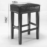 ZUN Furniture,Counter Height 26" Bar Stools for Kitchen Counter Backless Faux Leather Stools Farmhouse 92728599