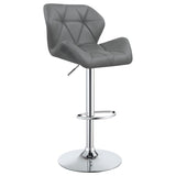Chrome and Grey Adjustable Bar Stool B062P153521