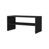 ZUN Black 2-Shelf Shoe Rack B062P230637