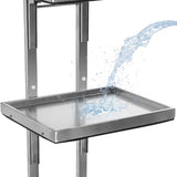 2 Tier Beauty Salon SPA Rolling Cart with Double Storage Tray Stainless Steel 02610336