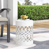 Outdoor Metal end Table -Large 73607.00WHI