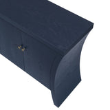 Refined Industrial 4-Door Credenza with Wooden Arc Legs & Bronze Clasps Advanced Storage Design, W1445P256460