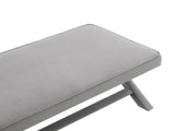Comfort Double Bench Upholstered in Velvet Fabric,Stool Stylish X-Crossed Legs,Comfort Cushion W2671P441833