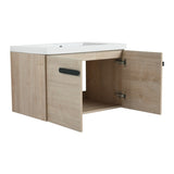 30 Inch Bathroom Cabinet With Sink,Soft Close Doors,Float Mounting Design, For Small Bathroom W999P195824