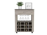 DEPOT E-SHOP Margh Bar Cart Drawer, Light Gray B097133242