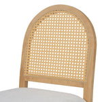 ZUN TREXM 4 Retro Upholstered Chairs with Rattan Backrests for Dining Room and Kitchen N715P170418E