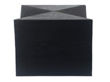 14.25" Black Symmetry Concrete Side Table with Smooth Wood Grain Texture and Modern N767P192080B