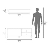 FM FURNITURE Bitter Springs Tv Stand 65" in melamine with Open Storage,pneumatic arms and 1 Door, B128P301381