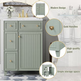 24-Inch Bathroom Vanity Cabinet with Ceramic Sink, 2 Drawers, 1 Door WF532034AAF