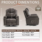 ZUN Power Lift Recliner Chair with Massage for Elderly, Overstuffed Wide Recliners, Heavy Duty and W1622P196284