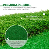 12x5 FT Golf Putting Green, Golf Training Mat with High-quality Turf, 3 Holes, 3 Flags and Cups for W1422P289867