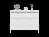 White 3-Drawer Chest with Functional Storage B062P486506