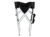 Silver White Iron Pipe Black Cloth Surface Plastic Sprayed Iron Round Pipe Director's Chair 70387054