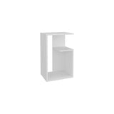 Everet 25" High 3-Tier Side Table Black White B200P286953