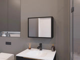 Black Medicine Cabinet with Included Mirror and 1 Door B062P252185