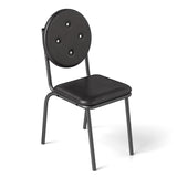 4-piece bar stools, faux leather dining chairs with waterproof surface and metal legs, easy to W2167P206039