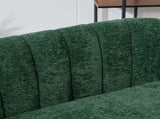50.2'' Wide Upholstered Chenille Mini Loveseat Accent Couch, Modern Glam Small Settee with Metal W3118P397105