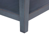 24 inch End Table, No Assembly Required, Corduroy Blue Finish B108P193074