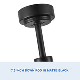 72'' Indoor Smart Black Ceiling Fan with LED light and App Remote Control W1367P197402