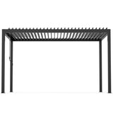 8640 Louver Pergola 10x13FT Aluminum Frame & Steel Louvers W2089P187617
