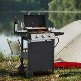 Propane Gas Grill 3 Burner Barbecue Grill, Stainless Steel 26,000 BTU Patio Garden Barbecue Grill W3212P279745