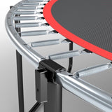 YC 12FT trampoline Pumpkin- ladder-Black Red W550P297166