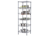 Concise 6 Layers Carbon Steel & PP Storage Rack Silver Gray 23771144