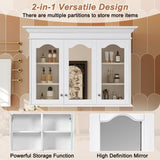 40" Medicine Cabinet with Mirror, Bathroom Storage Cabinet with Mirror Door and Shelves, Wall N710P264317K