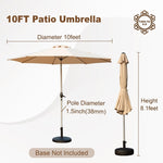 ZUN 10FT Patio Umbrella, Outdoor Table Umbrella with Push Button Tilt and Crank, UV Protection W1859P195942