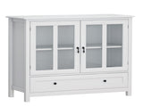 Buffet storage cabinet with double glass doors and unique bell handle 08103750