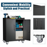 2 Door Tool Cabinets for Garage, Lockable Garage Storage Cabinet, Locking Metal Storage Cabinet with 04530451