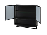23.62"Modern Arched Glass Double-Door Wardrobe with Shatterproof Non-Glass Mirror-Double-Layer W757P314594