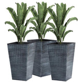 ZUN 3 PCS Indoor Planters with Drainage Hole Gray 36403940