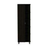 Black Wengue 5-Shelf Tall Cabinet B06280254