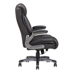 ZUN Classic Gray Bonded Leather Upholstered Office Chair with Adjustable Armrest, Height and 360 Degree B011P204481