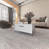 ZUN White Coffee Table with Flip-Down Door B062P252206