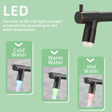 Commercial LED Kitchen Faucet with Pull Down Sprayer, Single Handle Single Lever Kitchen Sink Faucet W1932P155918