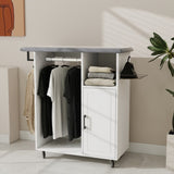 Ironing Cart with Rolling Ironing Board, Multipurpose Ironing Cabinet with Wheels, Compact Ironing W1120P217817