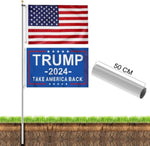 ZUN 20 FT Trump Flagpole, Aluminum Flag Pole,Two Flags W2505P222650