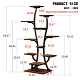 (Vase Shape) Plant Stand Indoor with Grow Lights, Indoor Plant Shelf, Metal Plant Flower Holder W2641P323267